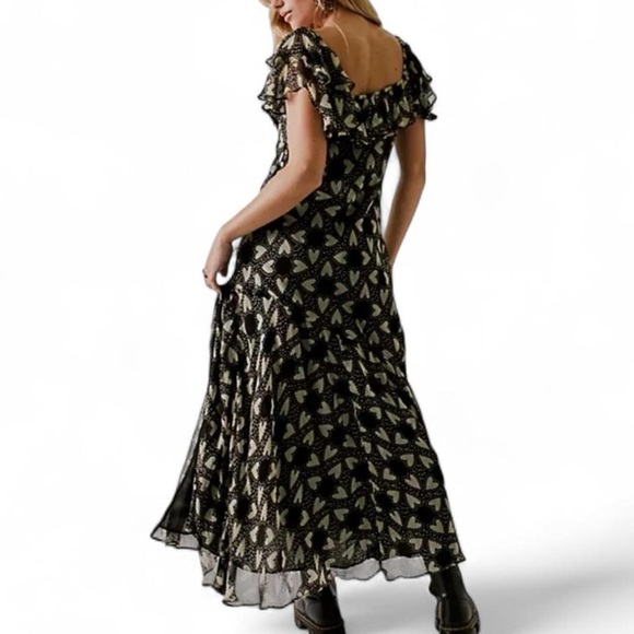 FREE PEOPLE X ANNA SUI Annabel Bias heart print Dress XS - Picture 10 of 11